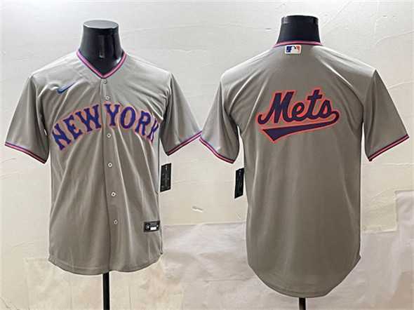 Men%27s New York Mets Blank Gray 2025 Limited Stitched Jersey